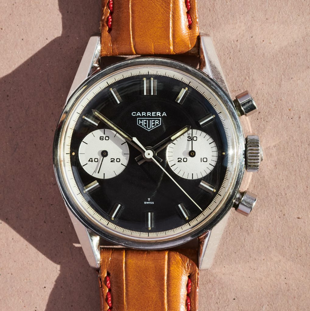 Heuer Carrera 7753 inverted Panda