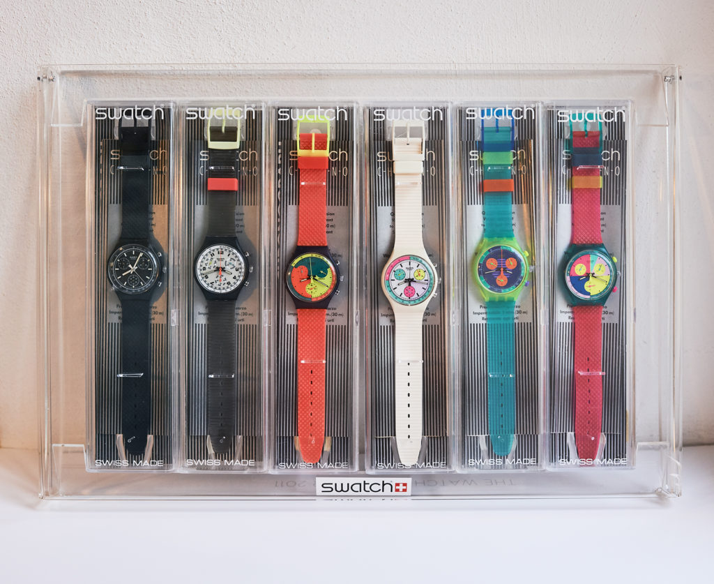 The first Swatch Chronocollection from 1990